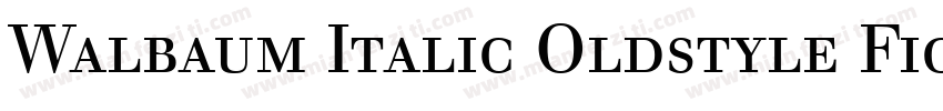Walbaum Italic Oldstyle Figures字体转换